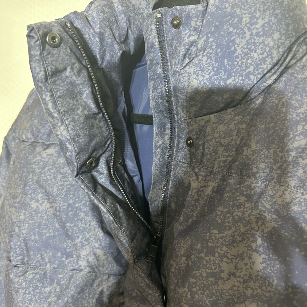 Daily Ritual Women’s Navy Blue Speckled Puffer Coat Size‎ XS NWT NEW - Picture 4 of 5